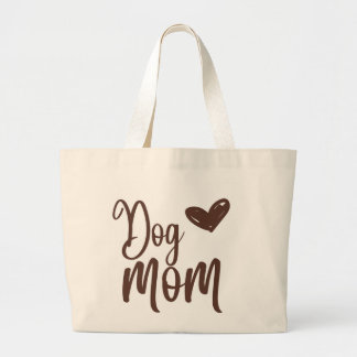 Brown Hund Mamma Large Tote Bag Jumbo Tygkasse