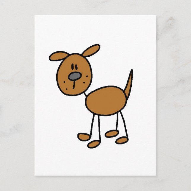 Brown Hund Tshirts och Gifts Vykort (Framsida)