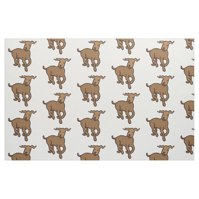 Brown hund tyg (Fat Quarter)