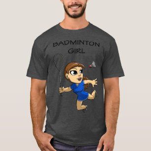 Brown Hved Badminton Girl Own Court T Shirt