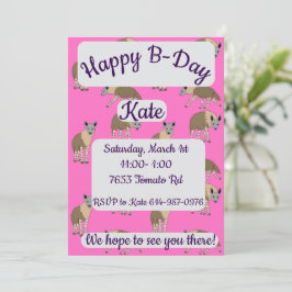 Brown Hyenas Happy Birthday Inbjudningar