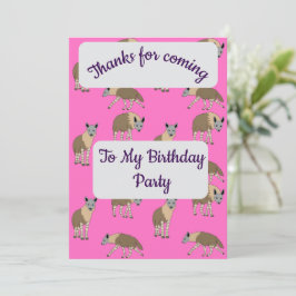 Brown Hyenas Thank you Card Inbjudningar