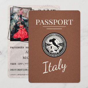 Brown Italien Passport Spara Datumet