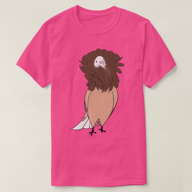 Brown Jacobin Pigeon 2 T Shirt (Design framsida)