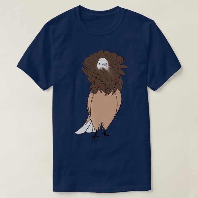 Brown Jacobin Pigeon T Shirt (Design framsida)