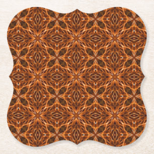 Brown Kaleidoscope Mandala Mönster-23100 Underlägg Papper