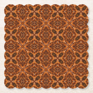 Brown Kaleidoscope Mandala Mönster-23100 Underlägg Papper