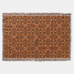 Brown Kaleidoscope Mandala Mönster Filt