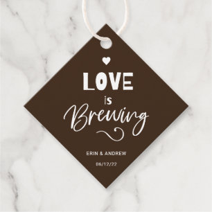 Brown Kärlek är Brewing Bröllop Gåvor Etiketter