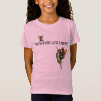 Brown Kids Kärlek Fantasy T-Shirt
