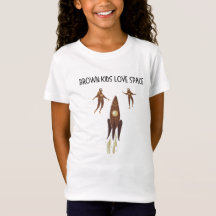Brown Kids Kärlek Space T-Shirt