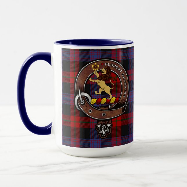 Brown Klan Badge & Tartan Mugg (Vänster)