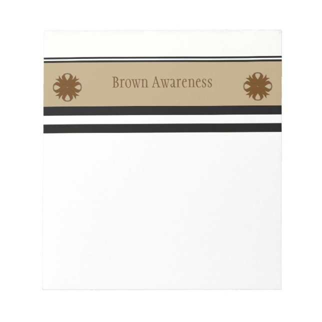 Brown Klöver Ribbon av Kenneth Yoncich Anteckningsblock (Framsida)
