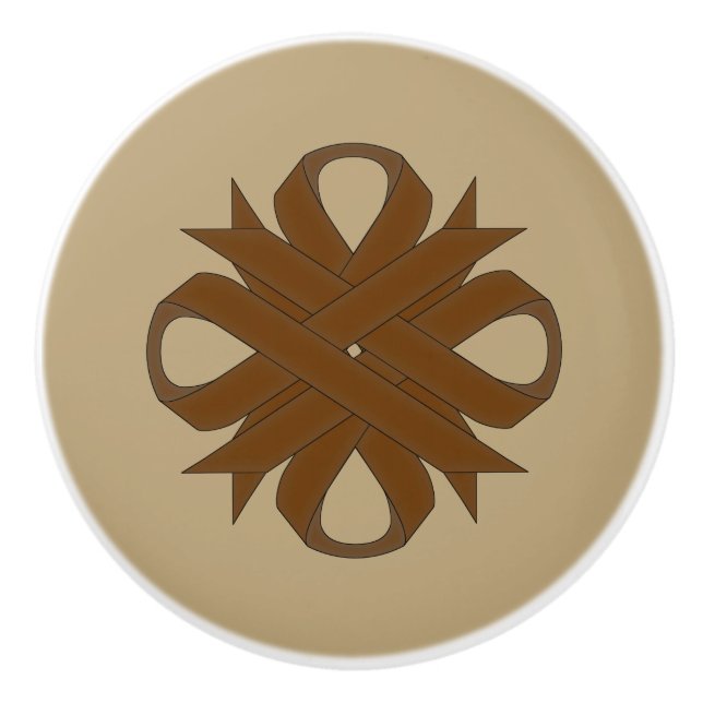 Brown Klöver Ribbon av Kenneth Yoncich Knopp (Framsidan)