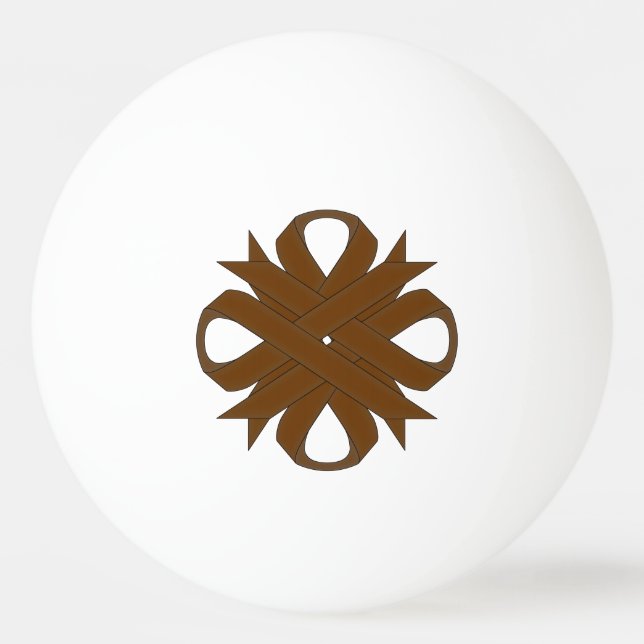 Brown Klöver Ribbon av Kenneth Yoncich Pingisboll (Framsidan)