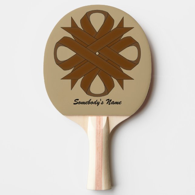 Brown Klöver Ribbon av Kenneth Yoncich Pingisracket (Framsidan)
