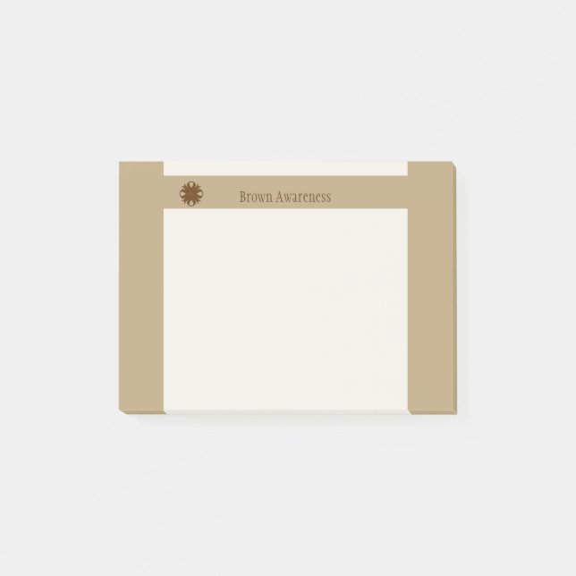 Brown Klöver Ribbon av Kenneth Yoncich Post-it Block (Framsida)