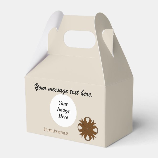 Brown Klöver Ribbon Template av Kenneth Yoncich Presentaskar (Framsidan Sidan)