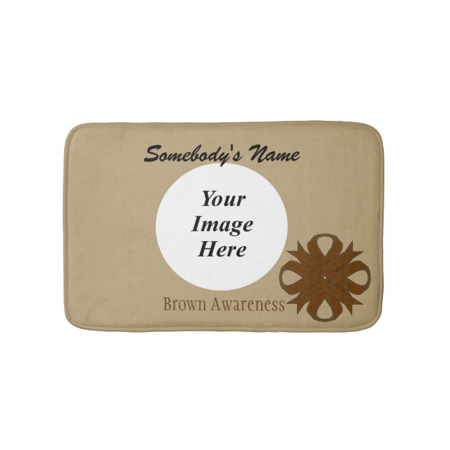 Brown Klöver Ribbon Tmpl av Kenneth Yoncich Badrumsmatta (Framsidan)