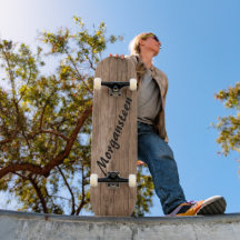 Brown Knotty Barnwood Personlig