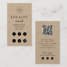 Brown Kraft Business Logotyp QR Code Loyalty