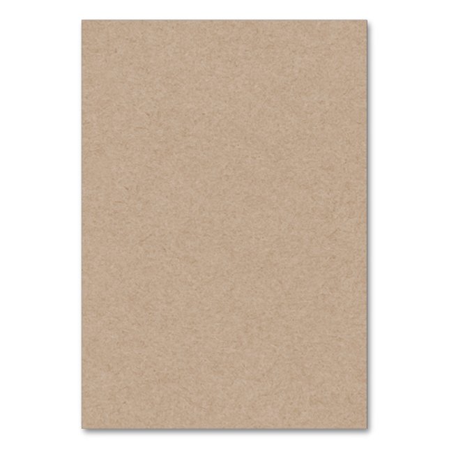 Brown Kraft Papper Background tryckt Bordsnummer (Framsidan)