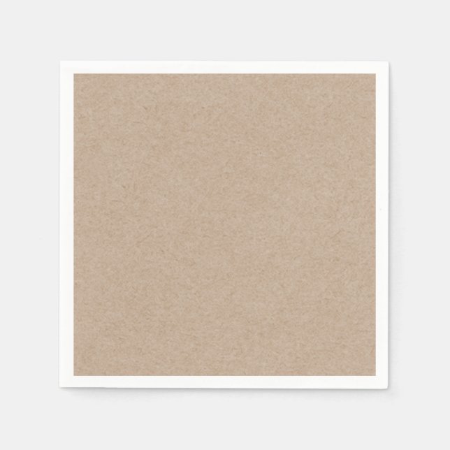 Brown Kraft Papper Background tryckt Pappersservett (Framsidan)