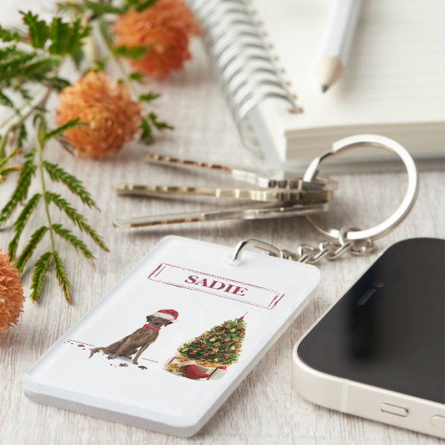 Brown Labrador Retriever Funny jul Hund Träd (Högra Framsidan)