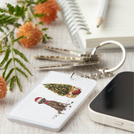 Brown Labrador Retriever Funny jul Hund Träd