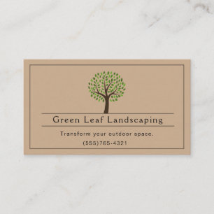 Brown Landscaping Yard Garden Service Visitkort