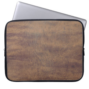 Brown Leather Masculine Rustic Skin Laptop Fodral