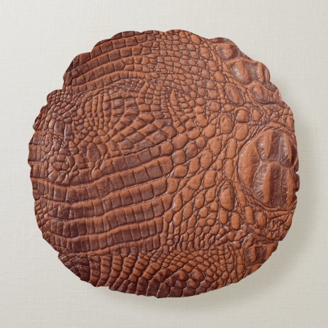 Brown leather texture backgrounddesign,fond,abstra rund kudde (Framsidan)