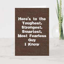 Brown Leather Tuff Guy Lycklig Fars dag Kort