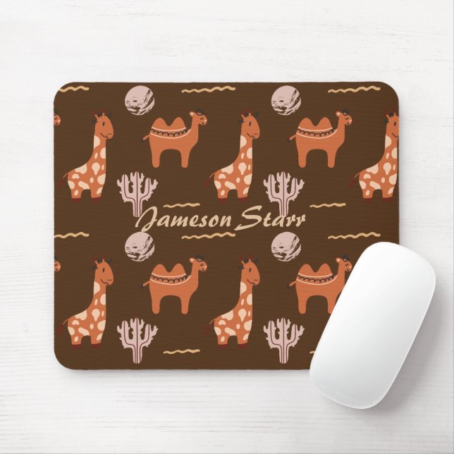 Brown Leksak Cactus Camel Llama Animal Wildlife Na Musmatta (Med mus)