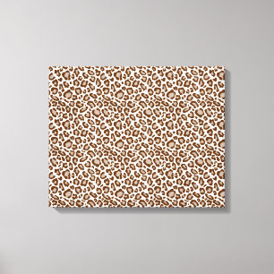 Brown Leopard Animal Print Canvastryck