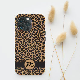 Brown Leopard Mönster Monogram