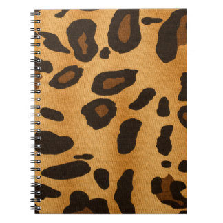 Brown Leopard Print Animal Mönster Anteckningsbok