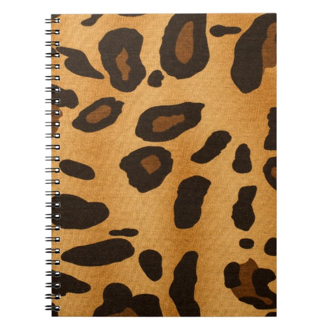 Brown Leopard Print Animal Mönster Anteckningsbok (Framsidan)