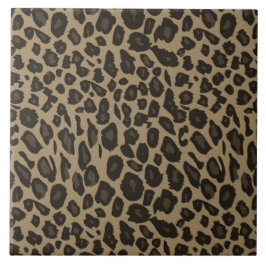 Brown Leopard Print Kakelplatta
