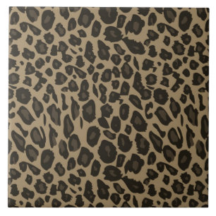 Brown Leopard Print Kakelplatta