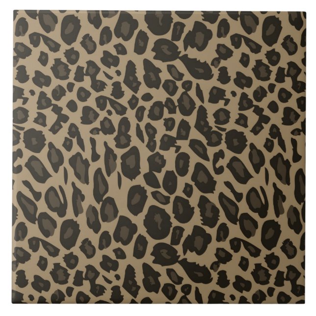Brown Leopard Print Kakelplatta (Framsidan)