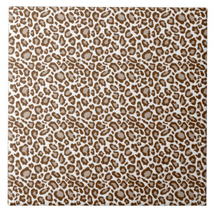 Brown Leopard Print Kakelplatta