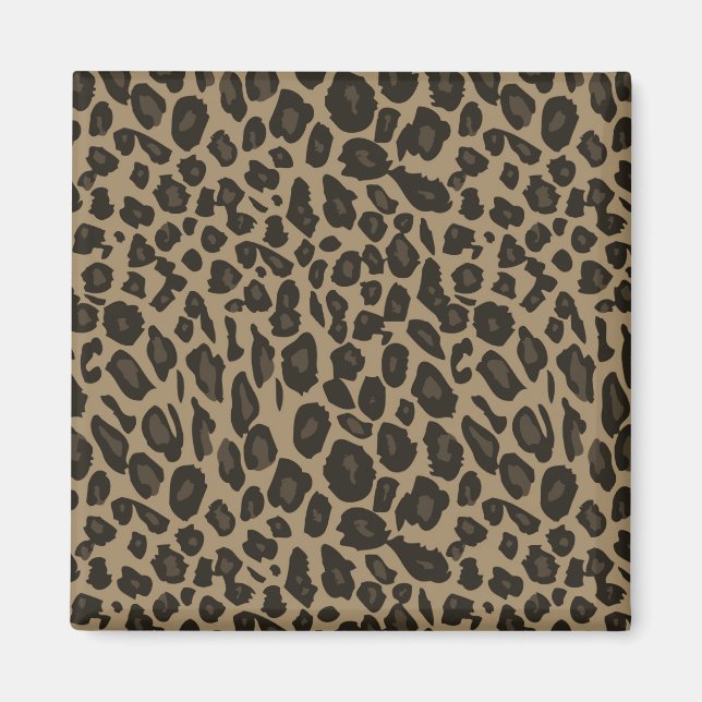 Brown Leopard Print Magnet (Framsidan)