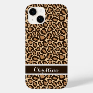 Brown Leopard Print Monogram