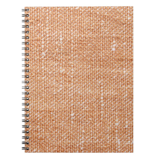 Brown Linen Canvas Struktur Background Anteckningsbok (Framsidan)