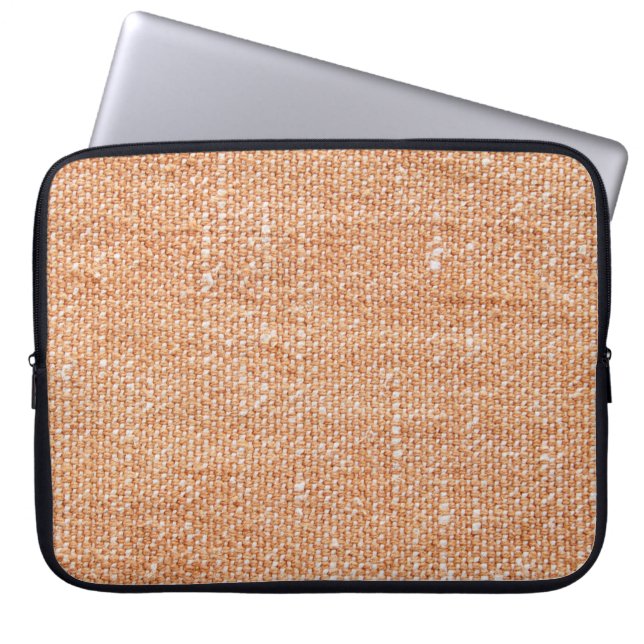 Brown Linen Canvas Struktur Background Laptop Fodral (Framsidan)