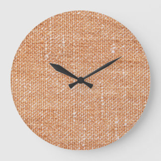 Brown Linen Canvas Struktur Background Stor Klocka