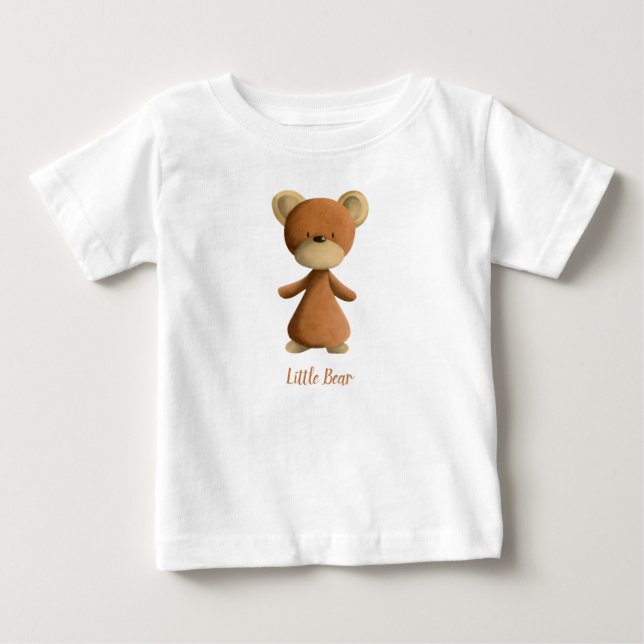 Brown Little Bear Personlig Kids Baby T Shirt (Framsida)