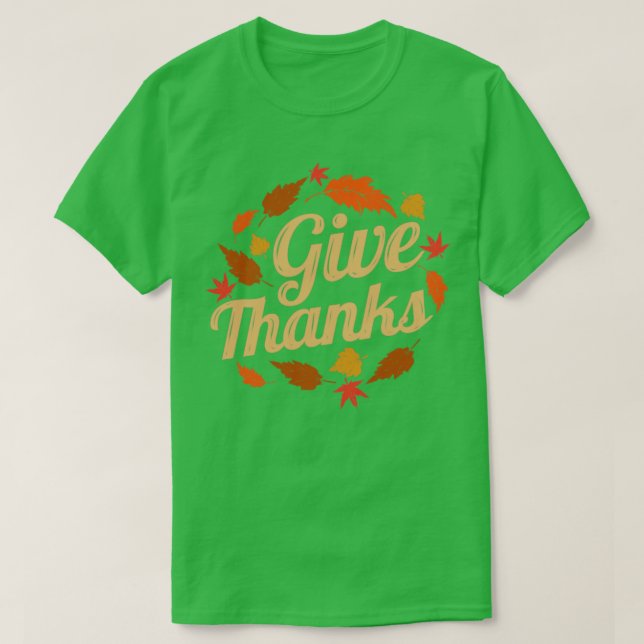 Brown Löv Ge Tack Hösthösten Thanksgiving T Shirt (Design framsida)