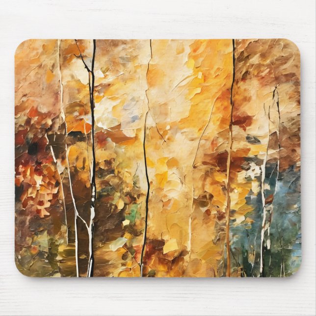 Brown Löv Nature Abstrakt Art Musmatta (Framsidan)